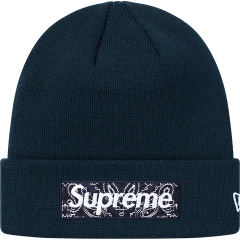帽子 SUPREME 2019AW Bandana Box Logo Navy New Era® Box Logo Beanie - fall/winter 2019 - Supreme