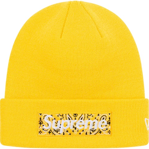 Supreme New Era® Box Logo Beanie - Yellow