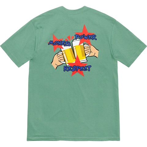 Supreme Money Power Respect Tee - Dusty Teal