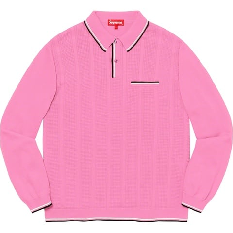 トップス FW19 Supreme Stripe Rib L/S Knit Polo Stripe Rib L/S Knit Polo - fall/winter 2019 - Supreme