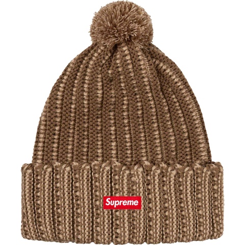 Supreme Contrast Stripe Beanie - Brown