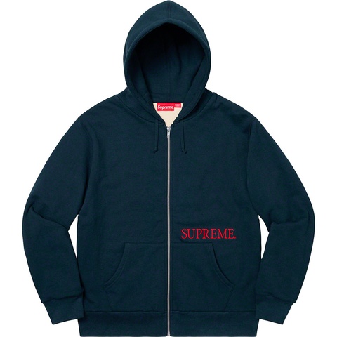 Thermal Zip Up Hooded Sweatshirt - Supreme