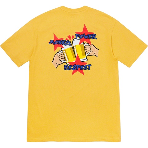 Supreme Money Power Respect Tee - Acid Yellow