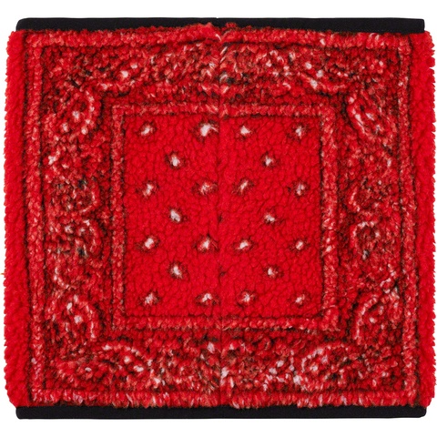 Supreme Bandana Fleece Neck Gaiter - Red