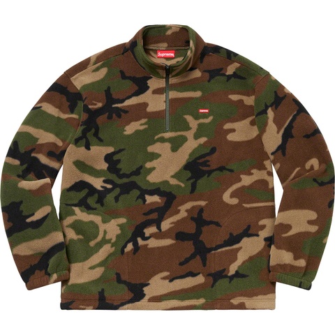 Supreme Polartec® Half Zip Pullover - Woodland Camo
