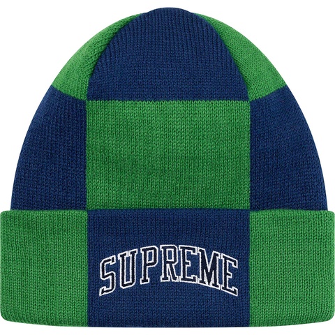 Supreme Checkerboard Beanie - Green