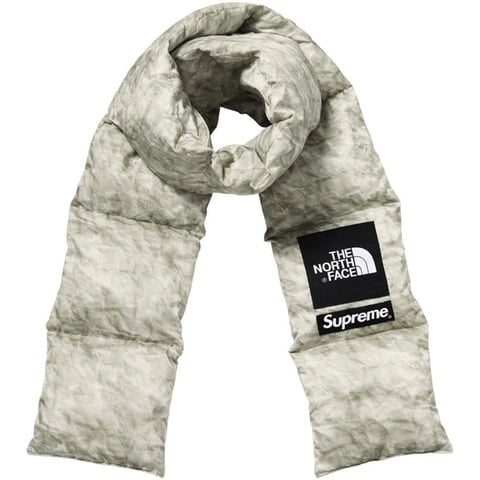 Supreme Supreme®/The North Face® Paper Print 700-Fill Down Scarf - $98.00