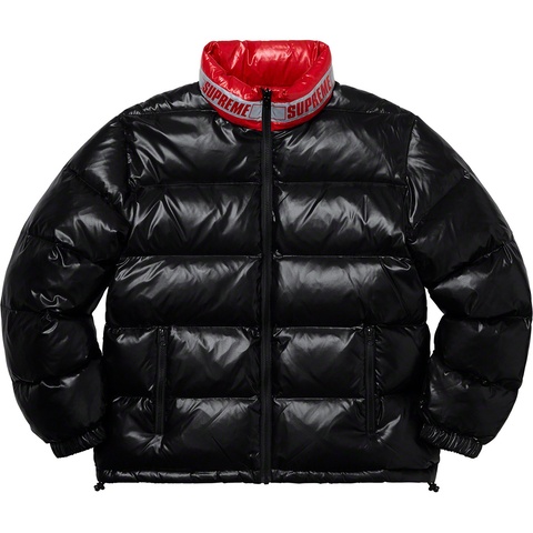 Supreme Shiny Reversible Puffy Jacket - Black