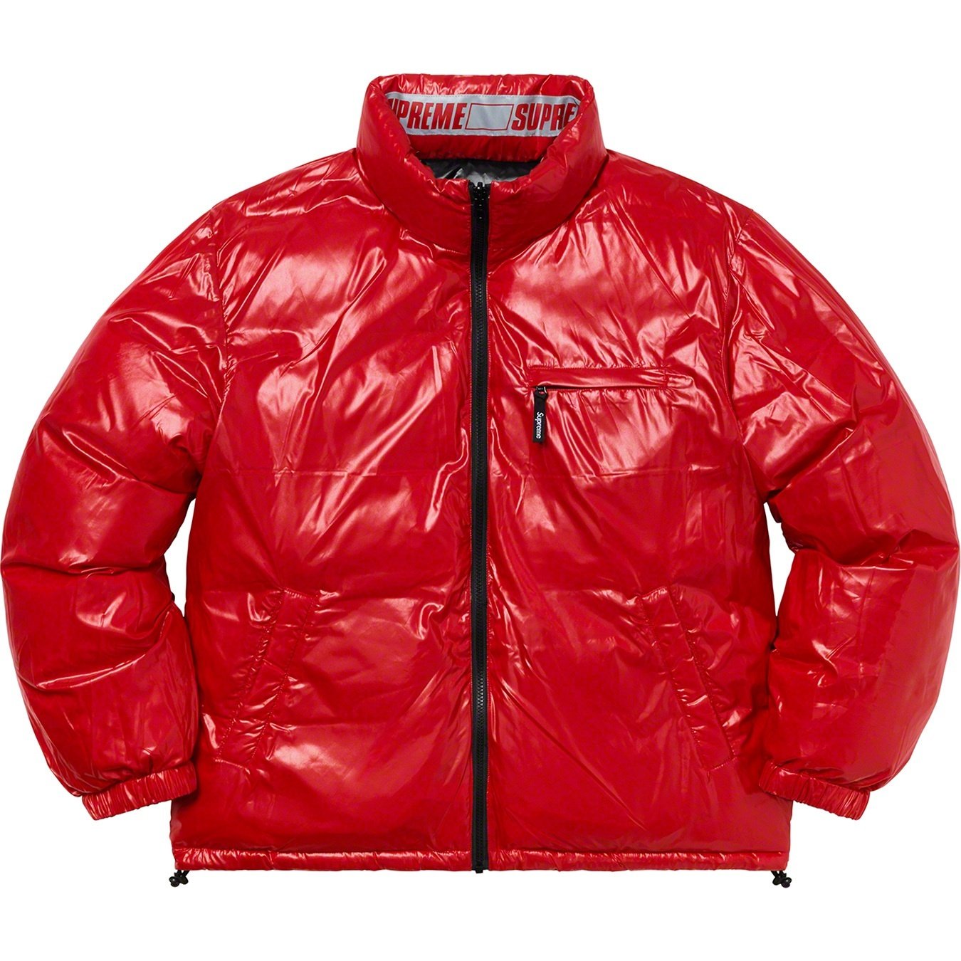 Supreme Shiny Reversible Puffy Jacket (SS20) - Black - $198