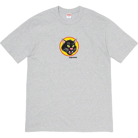 Supreme Black Cat Tee - Heather Grey