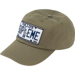 Supreme License Plate 6-Panel (SS20) - Olive