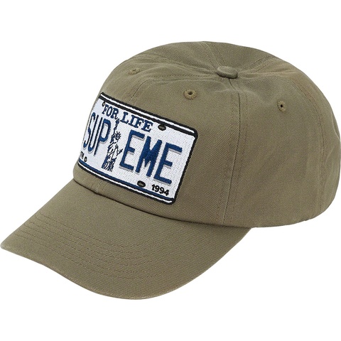 Supreme License Plate 6-Panel - Olive