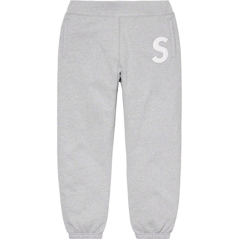 Supreme S Logo Sweatpant - Heather Grey