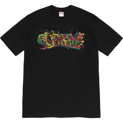Supreme Paint Logo Tee - Black