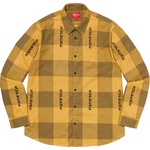 Supreme Logo Plaid Shirt (SS20) - Yellow