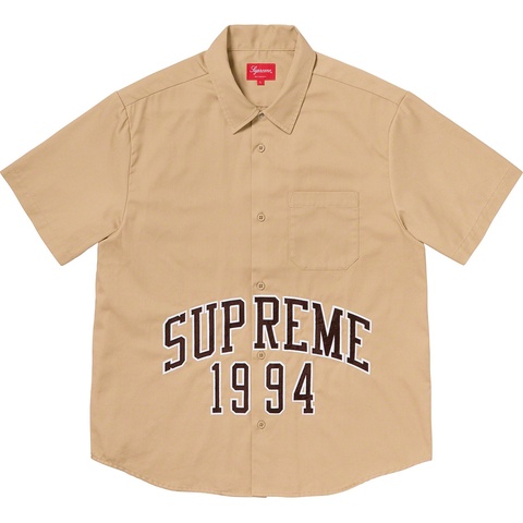 Supreme Arc Logo S/S Work Shirt - Khaki