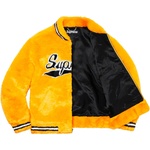 Supreme Faux Fur Varsity Jacket (SS20) - Yellow