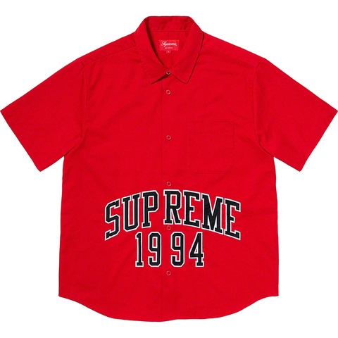 Supreme Arc Logo S/S Work Shirt - Red