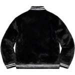 Supreme Faux Fur Varsity Jacket (SS20) - Black