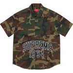 Supreme Arc Logo S S Work Shirt (SS20) - Woodland Camo