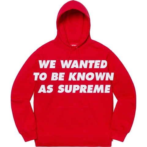 Supreme Known As Hooded Sweatshirt - Red