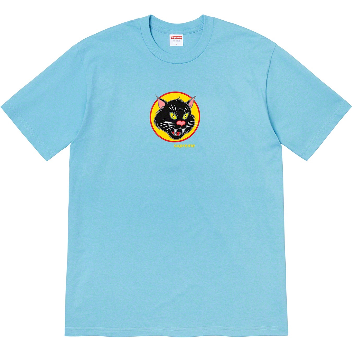 Supreme Black Cat Tee (SS20) - Light Slate - $38