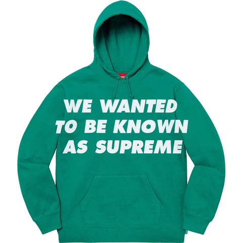 Supreme Known As Hooded Sweatshirt - Dark Aqua