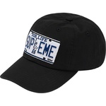 Supreme License Plate 6-Panel (SS20) - Black