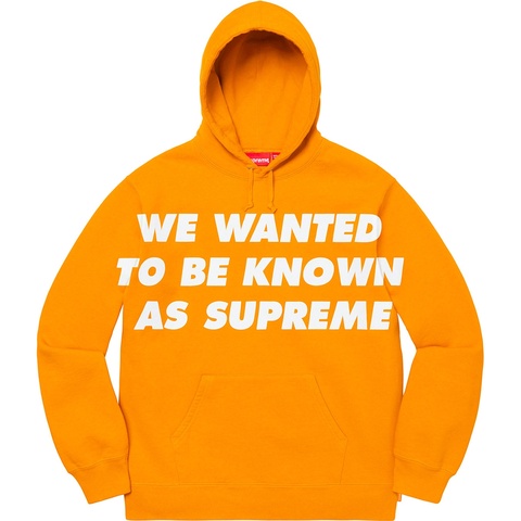 Supreme Known As Hooded Sweatshirt - Gold