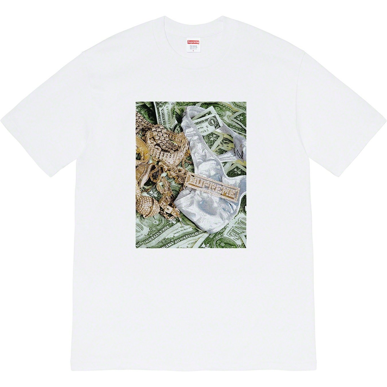 Supreme Bling Tee (SS20) - White - $38