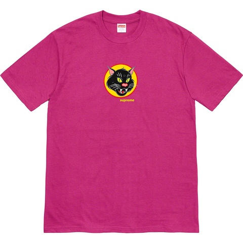 Supreme Black Cat Tee - Magenta