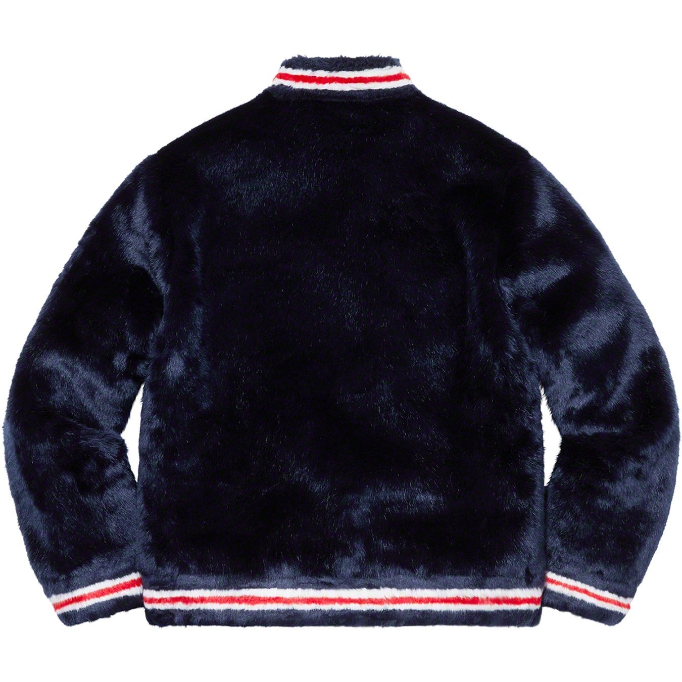 Supreme Faux Fur Varsity Jacket (SS20) - Navy - $398
