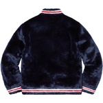 Supreme Faux Fur Varsity Jacket (SS20) - Navy