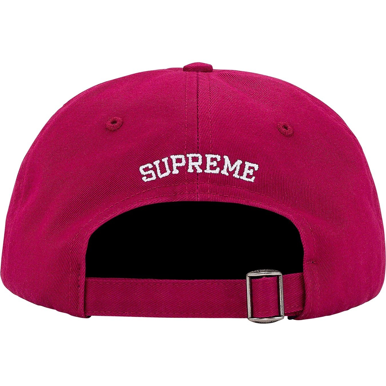Supreme License Plate 6-Panel (SS20) - Cranberry - $48