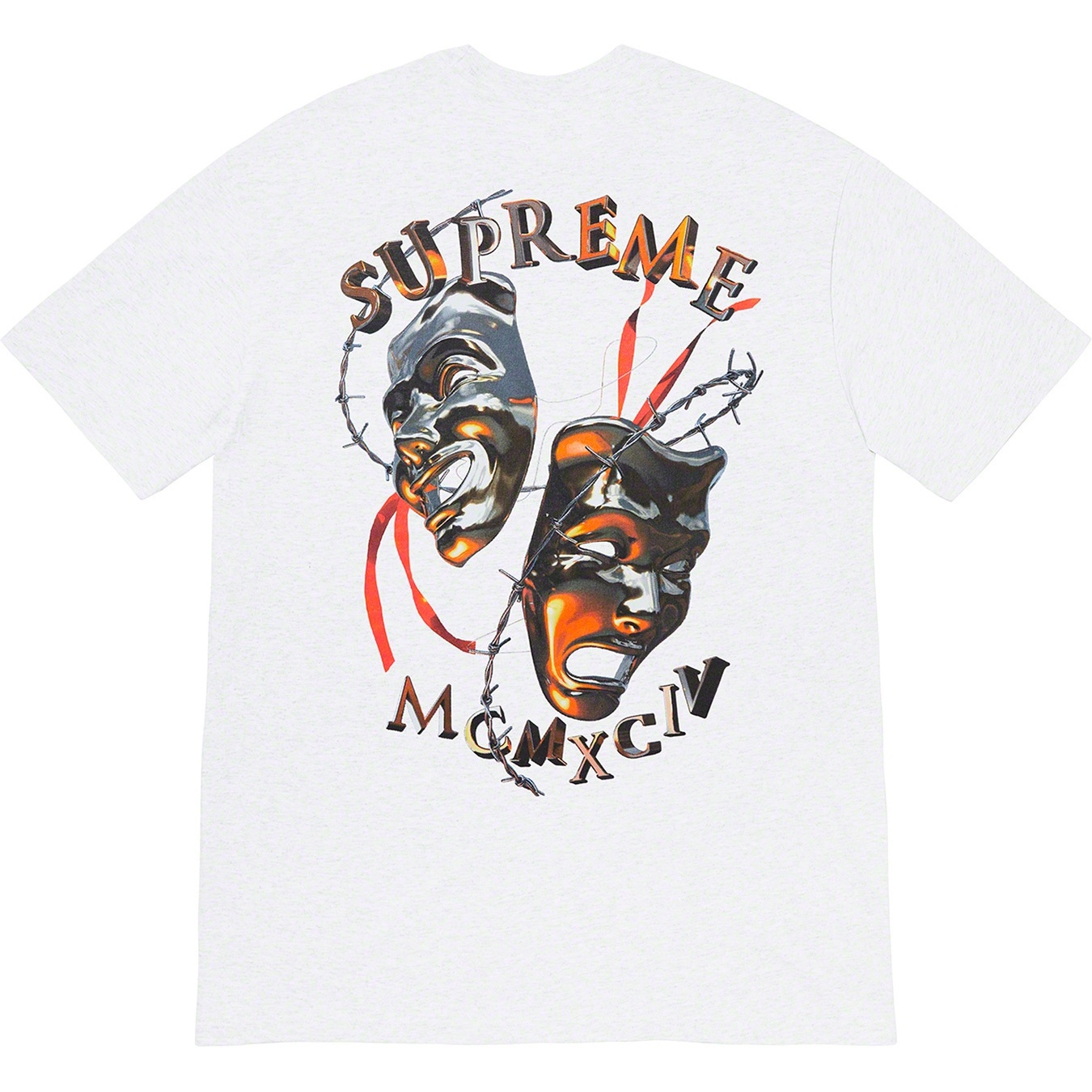 Supreme Laugh Now Tee (SS20) - Ash Grey - $38