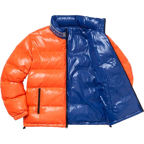Supreme Shiny Reversible Puffy Jacket - Orange