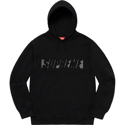 Supreme Reflective Cutout Hooded Sweatshirt - Black