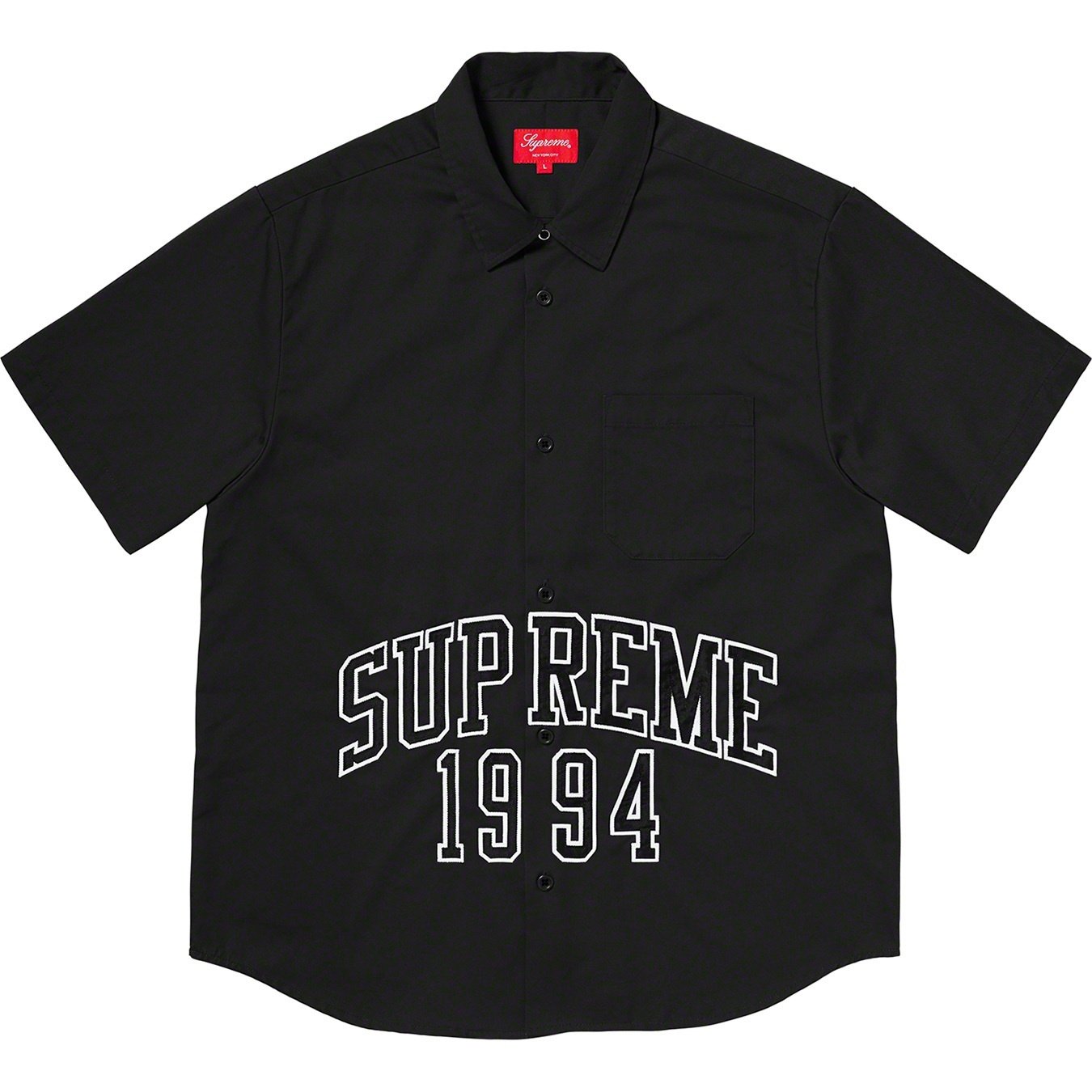 Supreme Arc Logo S S Work Shirt (SS20) - Black - $128