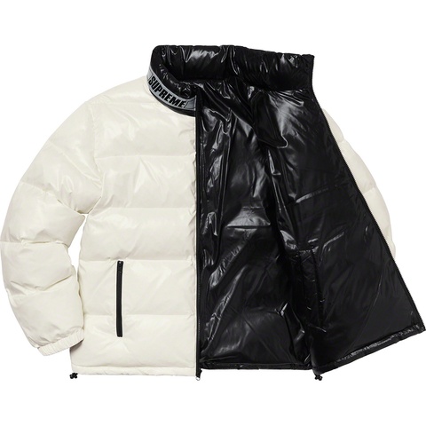 Supreme Shiny Reversible Puffy Jacket - White