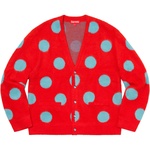 Supreme Brushed Polka Dot Cardigan (SS20) - Red