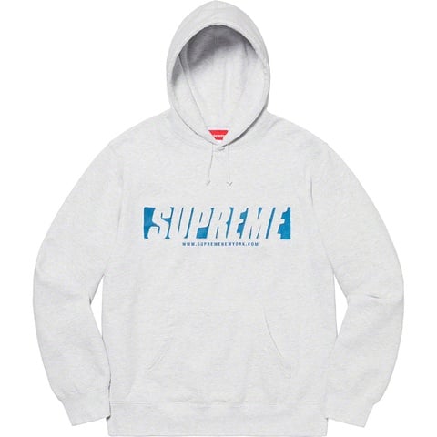 Supreme Reflective Cutout Hooded Sweatshirt - Ash Grey