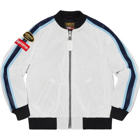 Supreme Supreme®/Vanson Leathers® Perforated Bomber Jacket - White