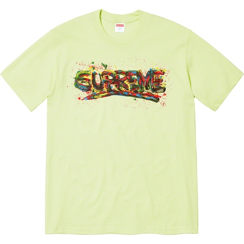 Supreme Paint Logo Tee - Pale Mint