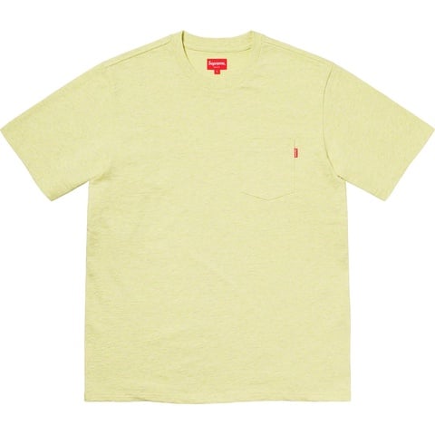 Supreme S/S Pocket Tee - Heather Pale Yellow