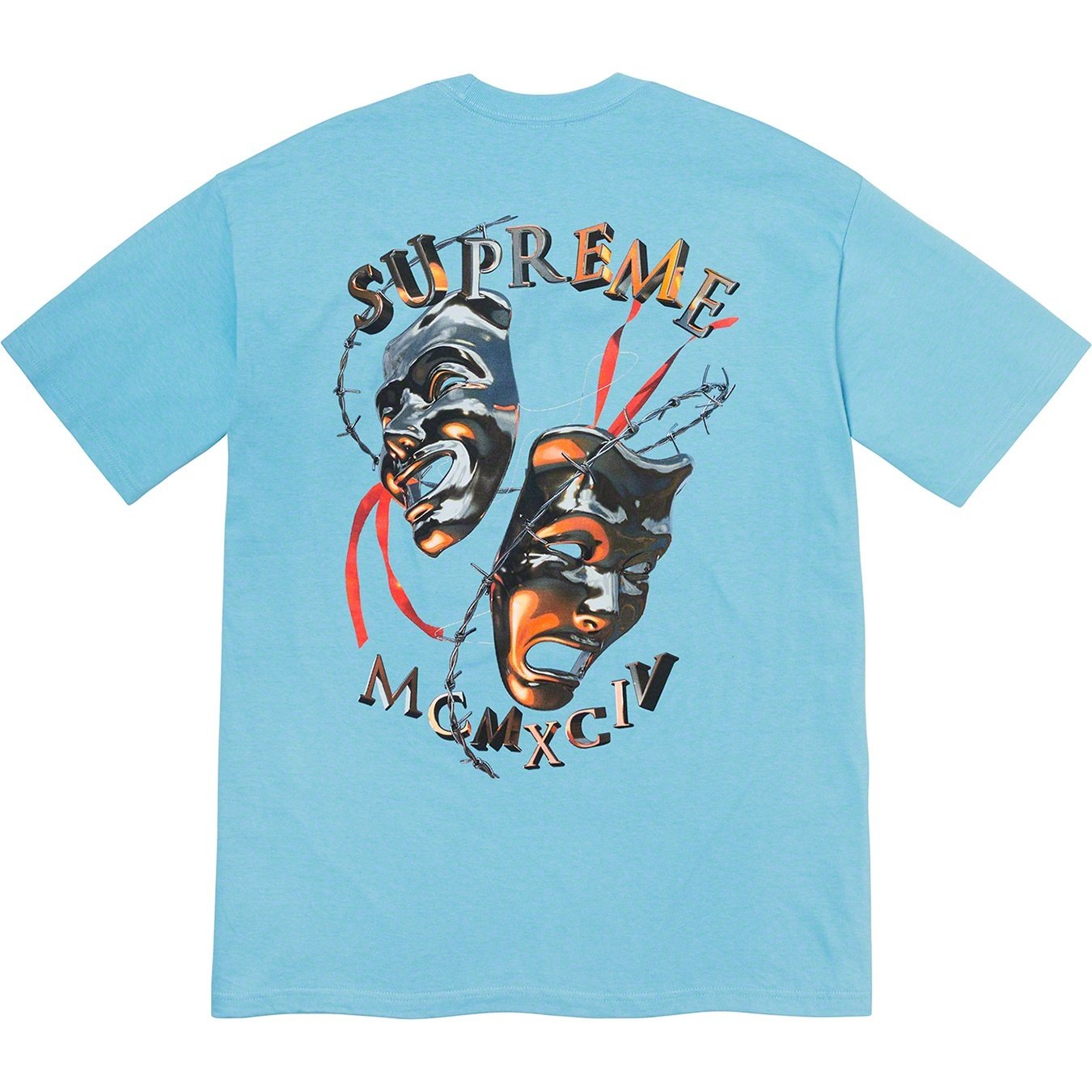 Supreme Laugh Now Tee (SS20) - Light Slate - $38