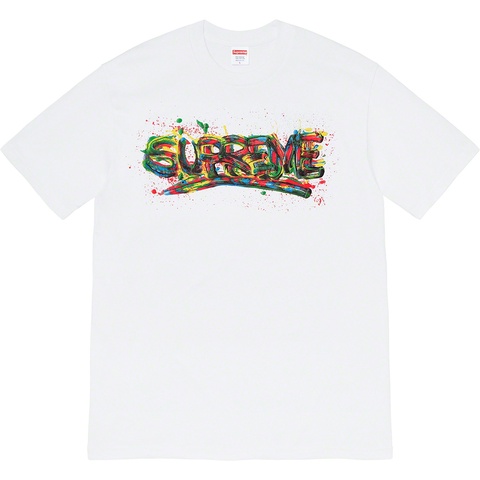 Supreme Paint Logo Tee - White