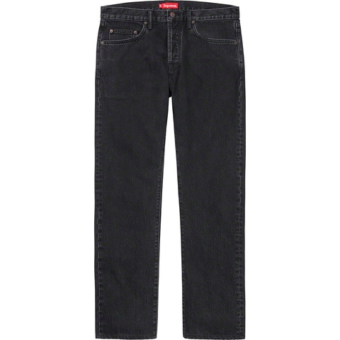 Supreme Stone Washed Black Slim Jean - Washed Black