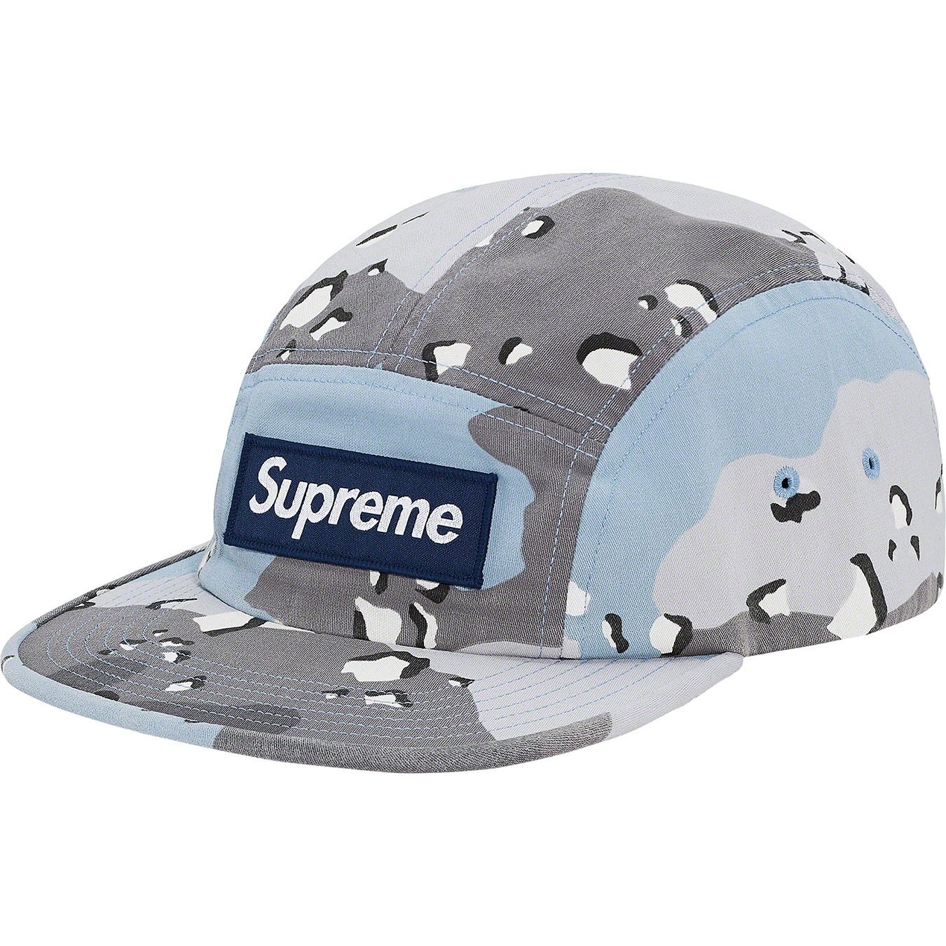 Supreme Military Camp Cap (SS20) - Blue Chocolate Chip Camo - $48