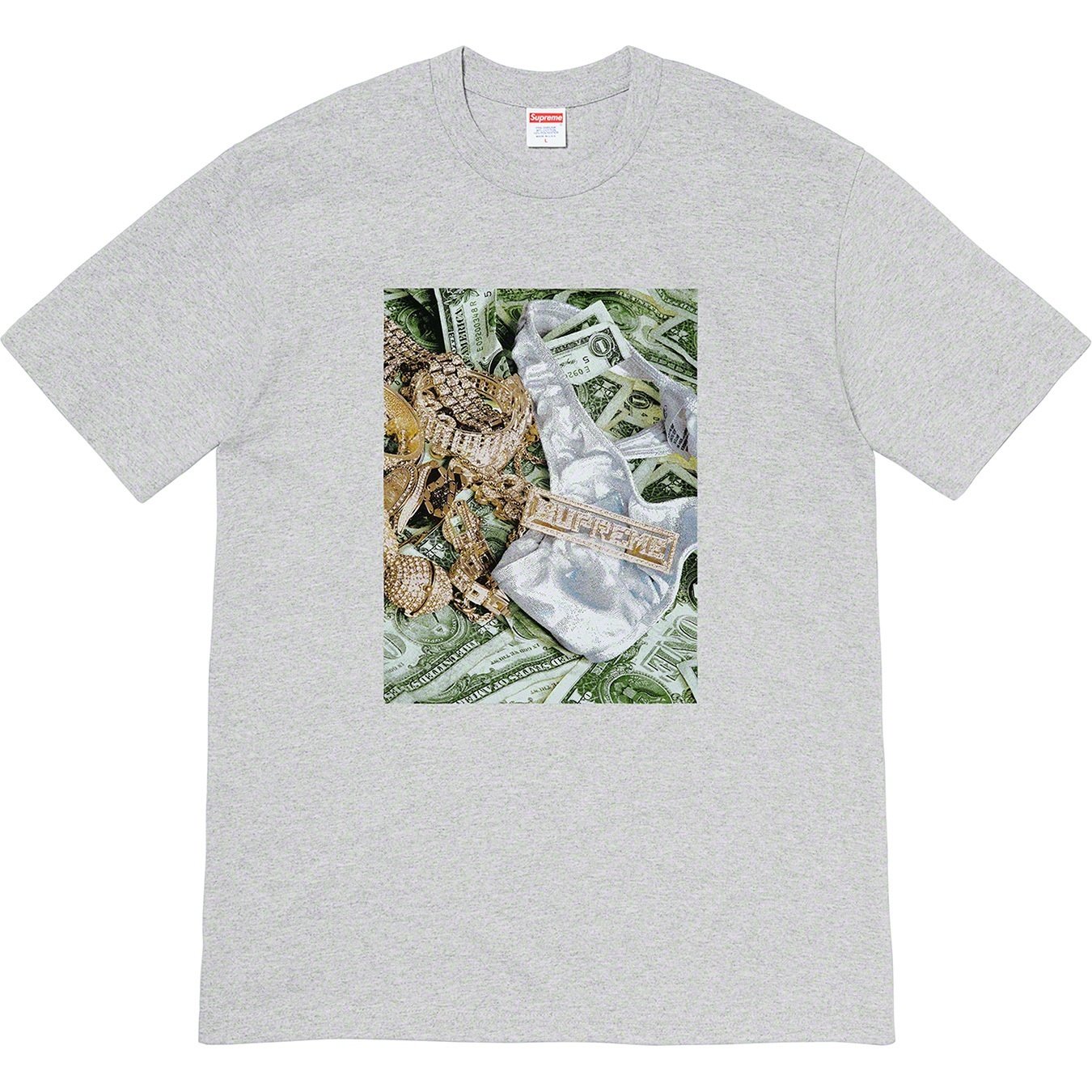 Supreme Bling Tee (SS20) - Heather Grey - $38