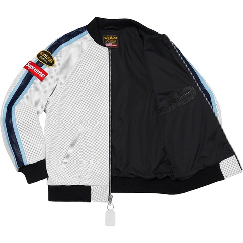 Supreme Supreme®/Vanson Leathers® Perforated Bomber Jacket - White